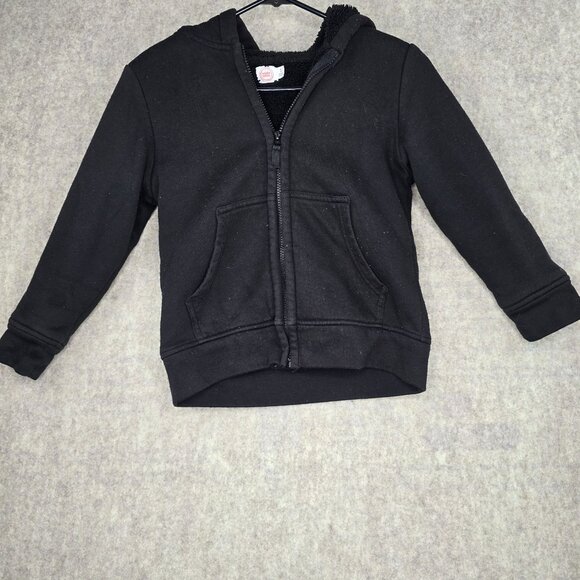 Black Wonder Nation Fleece Lined Zip Up Hoodie Sweatshirt With Sherpa Hood - Picture 1 of 7